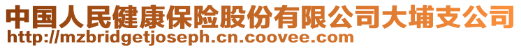 中國人民健康保險(xiǎn)股份有限公司大埔支公司