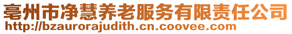 亳州市凈慧養老服務有限責任公司