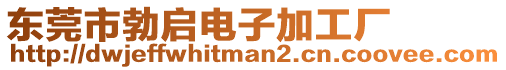東莞市勃啟電子加工廠