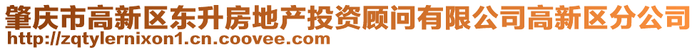 肇慶市高新區(qū)東升房地產(chǎn)投資顧問有限公司高新區(qū)分公司