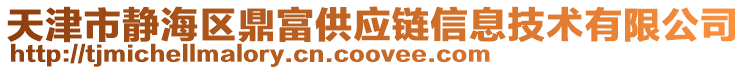 天津市靜海區鼎富供應鏈信息技術有限公司