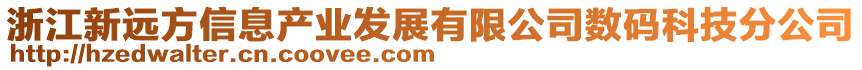 浙江新遠方信息產(chǎn)業(yè)發(fā)展有限公司數(shù)碼科技分公司