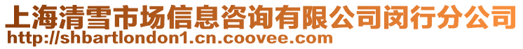 上海清雪市場信息咨詢有限公司閔行分公司