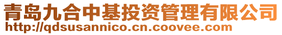 青島九合中基投資管理有限公司