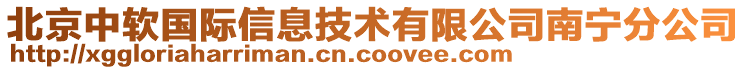 北京中軟國(guó)際信息技術(shù)有限公司南寧分公司