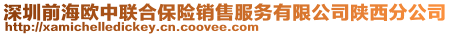 深圳前海歐中聯合保險銷售服務有限公司陜西分公司