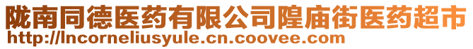 隴南同德醫(yī)藥有限公司隍廟街醫(yī)藥超市