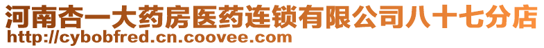 河南杏一大藥房醫(yī)藥連鎖有限公司八十七分店