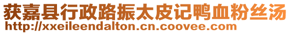 獲嘉縣行政路振太皮記鴨血粉絲湯