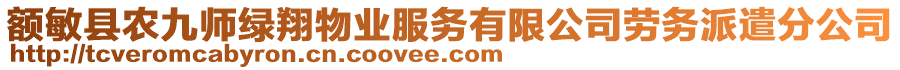 額敏縣農(nóng)九師綠翔物業(yè)服務(wù)有限公司勞務(wù)派遣分公司