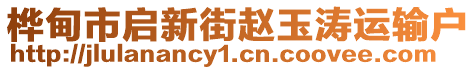 桦甸市启新街赵玉涛运输户