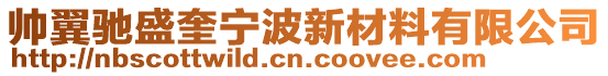 帥翼馳盛奎寧波新材料有限公司
