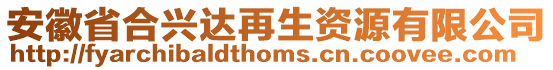 安徽省合興達再生資源有限公司