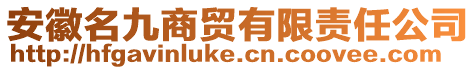 安徽名九商貿(mào)有限責(zé)任公司