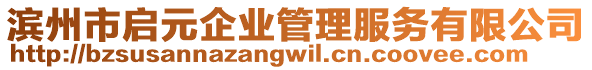 濱州市啟元企業(yè)管理服務(wù)有限公司