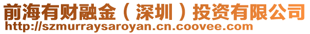 前海有財融金（深圳）投資有限公司