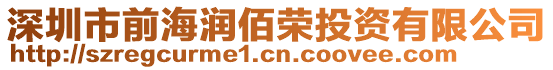 深圳市前海潤佰榮投資有限公司