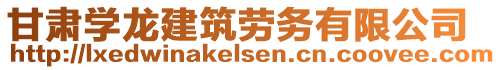 甘肃学龙建筑劳务有限公司