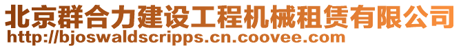 北京群合力建設(shè)工程機(jī)械租賃有限公司