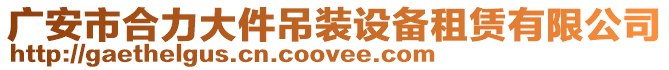 廣安市合力大件吊裝設(shè)備租賃有限公司