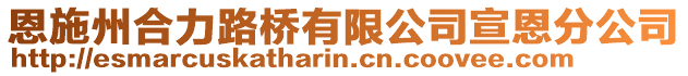 恩施州合力路桥有限公司宣恩分公司