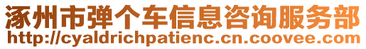 涿州市彈個車信息咨詢服務部