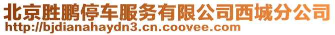 北京勝鵬停車服務(wù)有限公司西城分公司