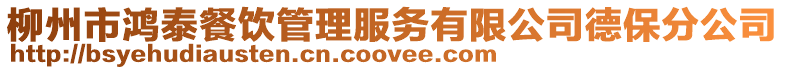 柳州市鴻泰餐飲管理服務有限公司德保分公司