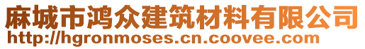 麻城市鴻眾建筑材料有限公司