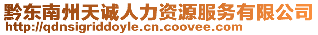 黔東南州天誠人力資源服務有限公司