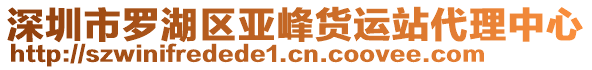 深圳市羅湖區(qū)亞峰貨運站代理中心