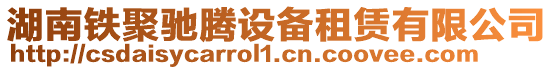 湖南鐵聚馳騰設備租賃有限公司