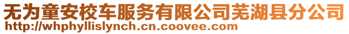 無為童安校車服務有限公司蕪湖縣分公司