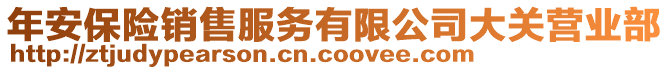 年安保险销售服务有限公司大关营业部