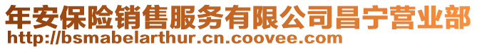 年安保險(xiǎn)銷售服務(wù)有限公司昌寧營業(yè)部