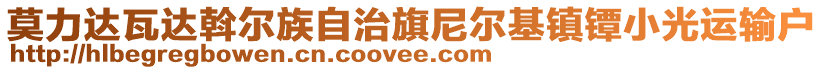 莫力達(dá)瓦達(dá)斡爾族自治旗尼爾基鎮(zhèn)鐔小光運輸戶