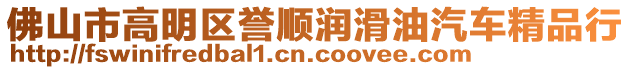 佛山市高明區(qū)譽(yù)順潤滑油汽車精品行