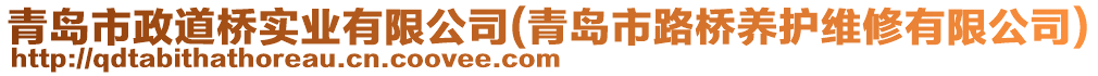 青島市政道橋?qū)崢I(yè)有限公司(青島市路橋養(yǎng)護(hù)維修有限公司)