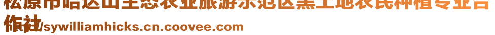 松原市哈達山生態(tài)農(nóng)業(yè)旅游示范區(qū)黑土地農(nóng)民種植專業(yè)合
作社