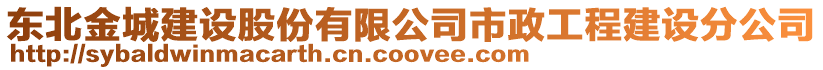 東北金城建設股份有限公司市政工程建設分公司