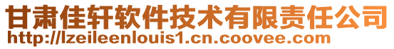 甘肅佳軒軟件技術(shù)有限責(zé)任公司