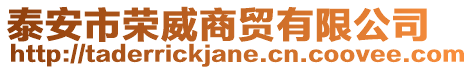 泰安市榮威商貿(mào)有限公司