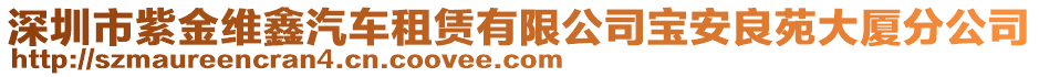 深圳市紫金維鑫汽車租賃有限公司寶安良苑大廈分公司