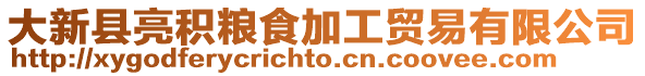大新縣亮積糧食加工貿易有限公司
