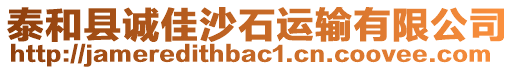 泰和縣誠佳沙石運(yùn)輸有限公司