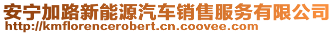 安寧加路新能源汽車銷售服務(wù)有限公司