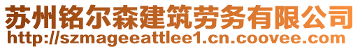 蘇州銘爾森建筑勞務(wù)有限公司