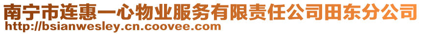 南寧市連惠一心物業(yè)服務(wù)有限責(zé)任公司田東分公司