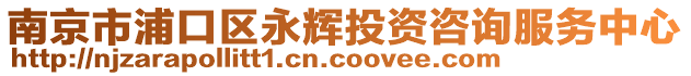 南京市浦口區(qū)永輝投資咨詢服務(wù)中心