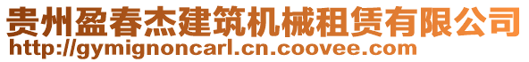 貴州盈春杰建筑機(jī)械租賃有限公司